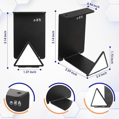 VKheroKV HC128 Headphone Holder Hanger for Desk, Include Adhesive Strips, Universal Headset Stand for PS4/PS5/Xbox/PC/Mac/Headphones Game Controller Hanger (Triangle)