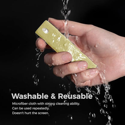 CLICK CLEAN Screen Cleaner, Fingerprint Proof Screen Cleaner Spray, All-in-One Cleaner with Microfiber and Shell for All Phones, Laptop and Tablet Screens (Beige)
