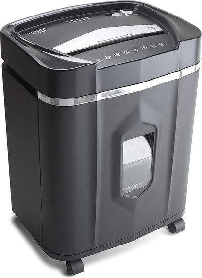 Aurora AU1210MA Professional Grade High Security 12-Sheet Micro-Cut Paper/CD and Credit Card/ 60 Minutes Continuous Run Time Shredder