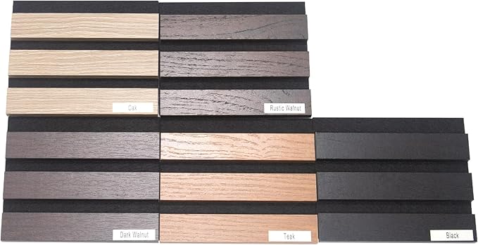 NeatiEase Wood Panels for Wall Color Samples Pack, Soundproof Wood Slat Wall Panel for Interior Wall Decor Noise Cancelling