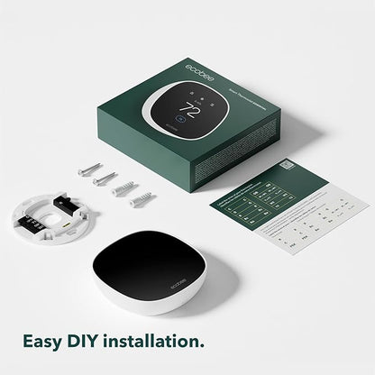 ecobee Smart Thermostat Essential - Energy Star Certified programmable Wi-Fi Thermostat - Works with Siri, Alexa, and Google Assistant