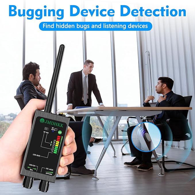 JMDHKK M8000 Hidden Camera Detector, Bug Detector,Camera Finder, Signal Detector for Hotels, Travels, Vehicles, Offices, Public Fitting Rooms (Black)
