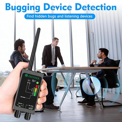 JMDHKK M8000 Hidden Camera Detector, Bug Detector,Camera Finder, Signal Detector for Hotels, Travels, Vehicles, Offices, Public Fitting Rooms (Black)