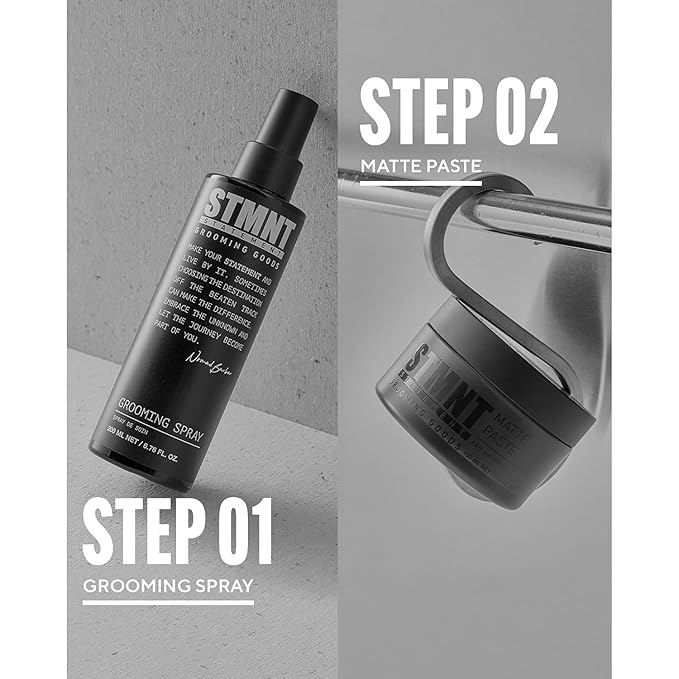 STMNT Grooming Goods Matte Paste 3.38 oz | All Day Strong Hold & High Volume | Hair Clay Paste For Men | Non-Greasy Formula | Texture Paste for Hair | Ideal for Dry & Damp Hair | Mens Hair Styling