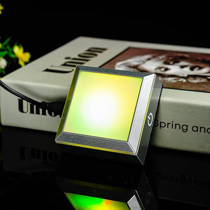 ZEERSHEE 2.6*1.2inch Multicolor LED Light Base for Acrylic 3D Glass Resin Art Lighted Square Display Stand(Flat)
