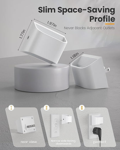 NIORSUN Plug in Night Light, Auto Brightness Sensor Night Light, 3000K Warm White, Ultra-Slim Wall Light for Hallway Bathroom Bedroom Stairs, White, 8 Pack