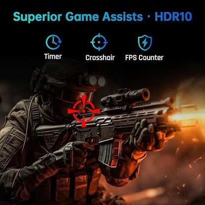 KTC 27'' 2K 170Hz Gaming Monitor - Fast IPS 1ms GTG Pc Monitor with FreeSync G-Sync, HDMI/DP/USB Ports, Height/Tilt/Swivel/Pivot Adjust, 131% sRGB and 97% DCI-P3 Color Gamut for Vertical Monitor