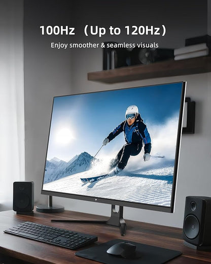 KTC 32 Inch Computer Monitor 2K - 1440P IPS Monitor 120Hz, Adaptive Sync, 109% sRGB, HDR10, Eye Care, HDMI Displayport, Tilt, VESA Compatible, 100Hz PC Monitors for Home Office Gaming, White, H32D6