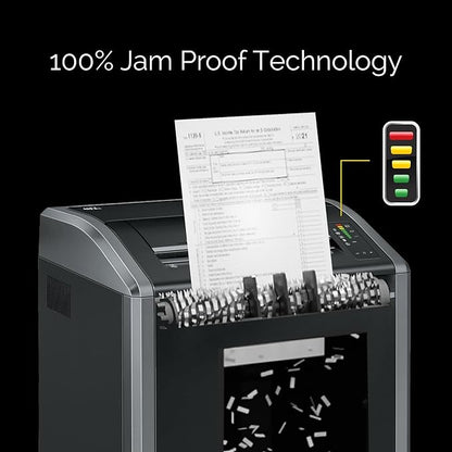 Fellowes Powershred 485Ci 100% Jam Proof Commercial Grade, Quiet Operation 30-Sheet Cross-Cut Paper Shredder, TAA Compliant (38485), Black