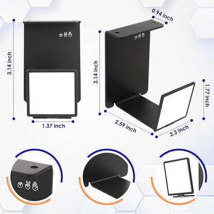 VKheroKV HC128 Headphone Holder Hanger for Desk, Include Adhesive Strips, Universal Headset Stand for PS4/PS5/Xbox/PC/Mac/Headphones Game Controller Hanger (Square)
