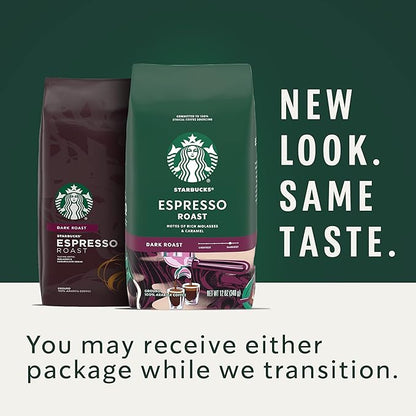 Starbucks Dark Roast Ground Coffee — Espresso Roast — 100% Arabica — 1 bag (18 oz.)