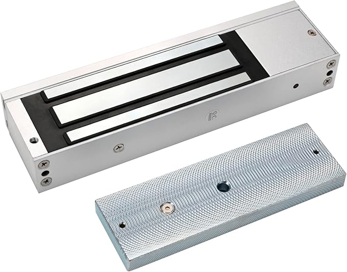 Electric Magnetic Lock 500KG 1200LBS Holding Force Electromagnet Lock 12V Fail Safe NC Mode Single Door for Access Control System