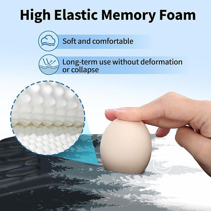 YIWEI Ergonomic Mouse Pad with Wrist Rest - Comfortable Office Mousepad with Memory Foam Wrist Support for Carpal Tunnel Relief, Mouse Pads with Non-Slip Base for Gaming and Home (Forest-2)