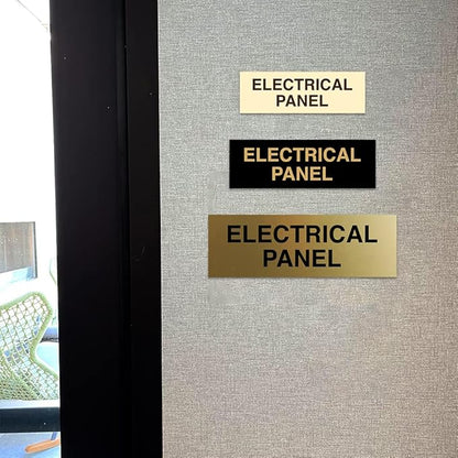 All Quality Basic Electrical Panel Sign - Fire Regulation Safety Compliance Sign - Blue - Large (1 Pack)