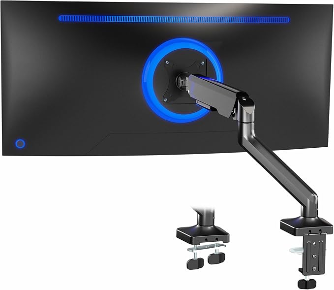 VIVO Heavy Duty Ultrawide Monitor Tension Arm for up to 40 inch Screens, Holds 26.4 lbs, Premium Desk Mount Stand, Black, STAND-V100O