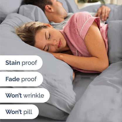 Twin Size 3 Piece Sheet Set - Comfy Breathable & Cooling Bed Sheets Set - Hotel Luxury Bedding for Women, Men, Kids, Teens, Boys & Girls - Deep Pockets, Soft and Wrinkle Free - Oeko-Tex - Steel Blue