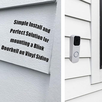 TEYOUYI Vinyl Siding Mount for Blink Doorbell, Angle Mount Wedge for Blink Video Doorbell (4" Standard Vinyl, Hardi Board, Aluminum, Cedar）Black