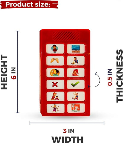 Tiny Talker Too - Special Supplies AAC Communication Device for Non-Verbal | Ideal for Children, Adults, Caregivers and Aid for Stroke Victims | Communication Board | Acc Device for Autism - 12 Button