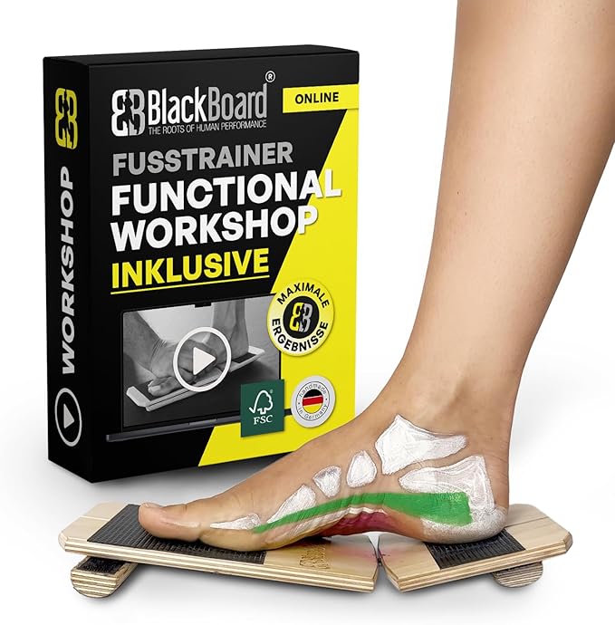 BlackBoard® Foot Trainer incl. Workshop & Training Center | Effective foot strengthening and stabilization | Leg axis training for joint pain prevention | Balance- and Stabilization trainer