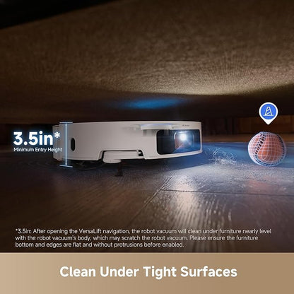 DREAME X50 Ultra White Robot Vacuum and Mop with Auto-Empty and Mop Self-Cleaning, 20,000Pa Suction, Obstacle Avoidance and 360° Navigation, Corner to Edge Deep Cleaning, Detangling Brush
