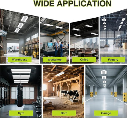 2 Pack 400W LED Linear High Bay Light 4FT, Adjustable 400W/320W/240W/100W With Motion Sensor, 60000LM, 120-277V, 0-10V, 5000K, Commercial Linear High Bay Led Shop Lights for Warehouse Workshops, UL
