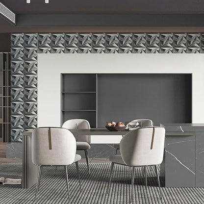 Art3dwallpanels 33 Pack 3D Wall Panel Diamond for Interior Wall Décor, PVC Textured Wall Panels, 12''x12'' Cover 32.Sq.Ft. Patina Bronze