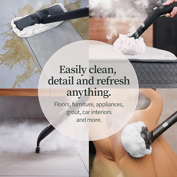 Dupray Neat Steam Cleaner, Multipurpose Steamer for Floors, Grout & Upholstery, Chemical-Free Cleaning, Long Run Time, 40-Piece Accessory Kit *Kills 99.9% of Bacteria & Viruses