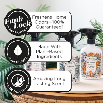Home-Pourri Air + Fabric Multi-Purpose Odor Freshener Spray, Tropical Air, 11 Fl Oz - Pineapple, Jasmine and Sandalwood