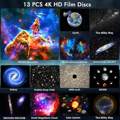 Star Projector,Upgraded 13 in 1 HD Planetarium Galaxy Projector for Bedroom,Night Light Projector with Adjustable Knob,360° Rotating and Timer,Galaxy Ceiling Projector for Kids,Adults,Gifts,Room Decor