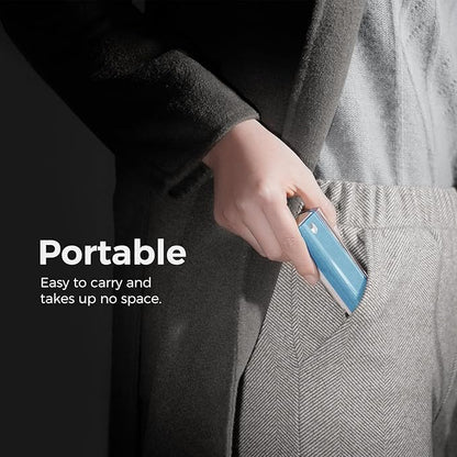 CLICK CLEAN Screen Cleaner, Fingerprint Proof Screen Cleaner Spray, All-in-One Cleaner with Microfiber and Shell for All Phones, Laptop and Tablet Screens (Light Blue)