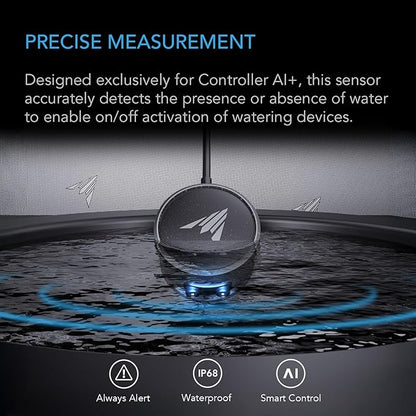 AC Infinity Water Detection Sensor Exclusively for AI Controllers, Monitor Presence of Water in Gardens, Grow Tents, Grow Spaces, Suction and Magnetic Mounting, IP68 Seal Protection