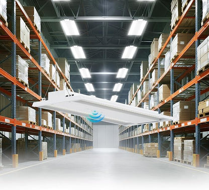 YXL LED Linear High Bay Shop Light 210W, Larger Central Lighting Area, 31500LM, 120-277V, 0-10V, 5000K, Commercial Linear High Bay Led Shop Lights for Warehouse Industrial Garage Workshops, UL