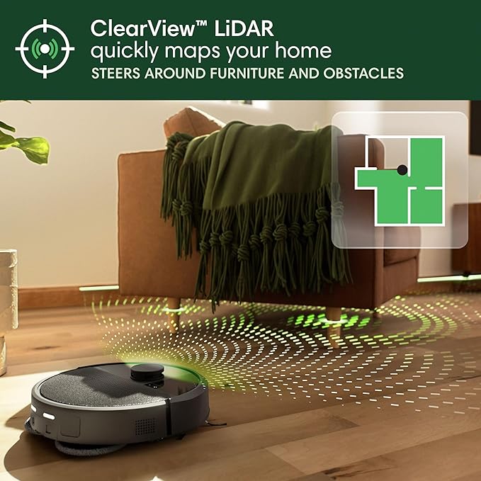 iRobot Roomba Plus 405 (G185) Combo Robot Vacuum & Mop with AutoWash Dock - Spinning Mop Pads, Self-Empties, Pad Washing & Drying, Self-Cleaning, Pad-Lift, LiDAR Navigation