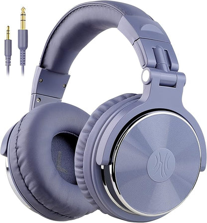 OneOdio Wired Over Ear Headphones Studio Monitor & Mixing DJ Stereo Headsets with 50mm Neodymium Drivers and 1/4 to 3.5mm Jack for AMP Computer Recording Podcast Keyboard Guitar Laptop - Light Blue