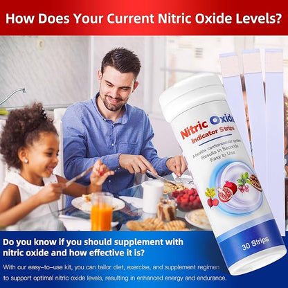 Nitric Oxide Test Strips, Test Salivary Nitrite Levels, Monitoring The Effect of Nitric Oxide Supplements, Nitric Oxide Indicator Strips, Easy to Use and Fast Result
