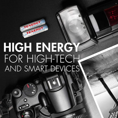 Tenergy TN438 16-Slot Smart Battery Charger for AA AAA NiMH NiCd Batteries with LCD Display + 8 AA and 8 AAA Premium Rechargeable Batteries
