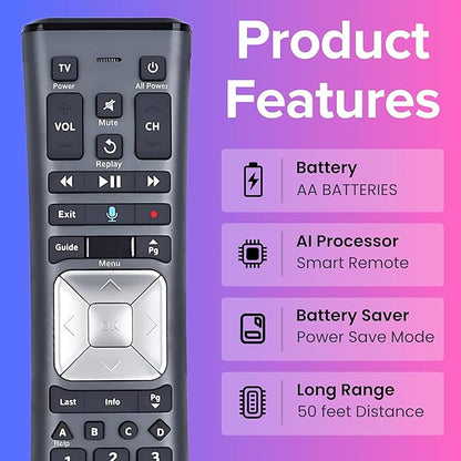 2 Pack XR11 Xfinity Remote Control Replacement – Universal IR/RF Remote for Cox & Comcast, Easy Pairing, Voice Search, Backlit Keys, Compatible with X1, XG1, Xi3 Cable Boxes/DVR Receivers