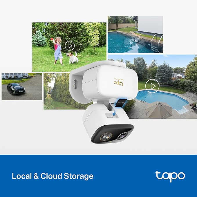 Tapo 3K 5MP Pan/Tilt Indoor/Outdoor Security Camera, Free Person/Vehicle/Baby Cry Detect & 360° Motion Track, Color Night, SD/Cloud, Wrks w/Alexa & Google Home, 2.4 GHz WiFi, HybridCam 360