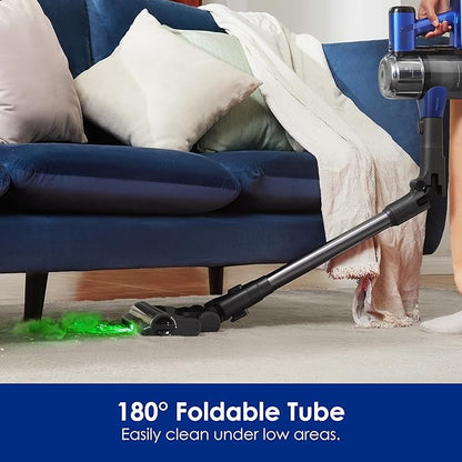 Tineco Pure ONE S50 Pro Cordless Stick Vacuum Cleaner, 200AW Powerful Suction, Zero Tangle Brush, 95Min Runtime, 180° Foldable Tube, 120° Green Light, Easily Tackles Large Debris Stick Vacuum