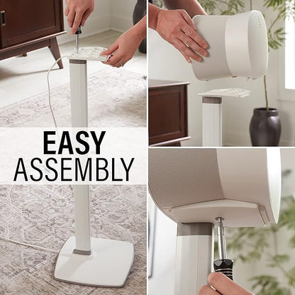 Sanus Wireless Speaker Stands for Sonos ERA 300™ (White) - Pair, Perfect Stand Setup for Easy and Secure Mounting of New Sonos Era 300™ Speakers - OSSE32-W2