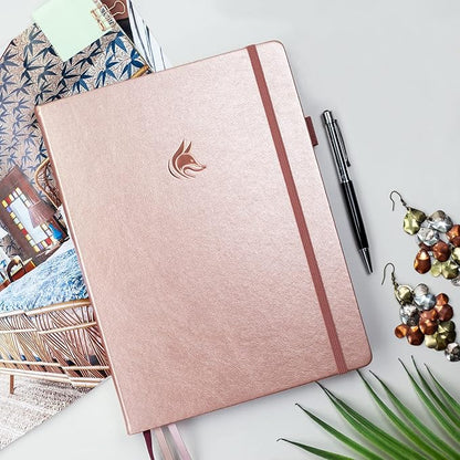 Clever Fox Planner Pro Premium – Luxurious Weekly & Monthly Planner with Budget Organizer for Productivity & Goals, Undated, A4 (Rose Gold)