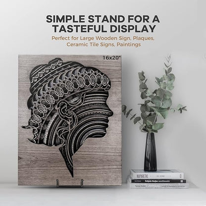 TR-LIFE 3 Pack 8 Inch Large Plate Stands for Display - Plate Holder Display Stand + Metal Frame Holder Stand for Picture, Book, Decorative Plate, Platter, Photo Easel