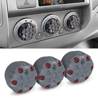 2nd Gen Tacoma Accessories AC Knob Upgrade - 2005,2006,2007,2008,2009,2010,2011,2012,2013,2014,2015 Tacoma Climate Control Dial Mods Set - 2nd Gen Tacoma Mods - for Toyota Interior Replacement Kit