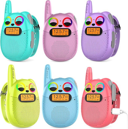 Qniglo Walkie Talkies for Kids Rechargeable, 3-14 Year Old Girls,Boys Gifts,Kids Walky Talky with FM for Outdoor Camping Games,Christmas Birthday Gift for 5 - 10 Year Old Teens Toddlers