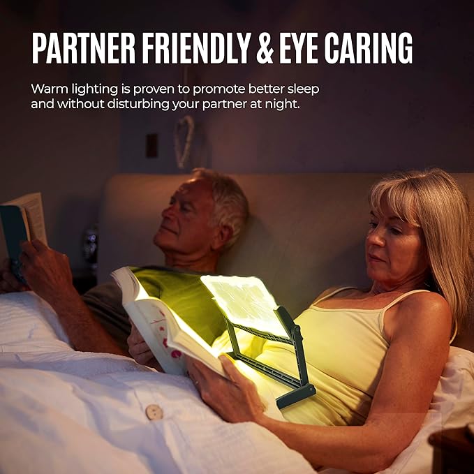 MAGNIPROS Patented 5X Large LED Page Magnifier with Detachable Stand | Eye Caring 3 Color Light Modes & Anti-Glare Lens to Reduce Eye Strain-Ideal for Reading Fine Print, Crafting, Low Vision Seniors