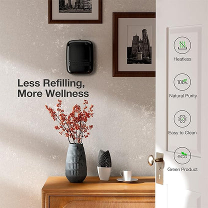 Airversa Smart Waterless Essential Oil Diffuser (400 mL Capacity) Starter Kit with 200mL Fragrance Scent Oils, Up to 2000 sq ft App Control Scent Air Machine with 12V1A Power Adapter, ANW Kit Black