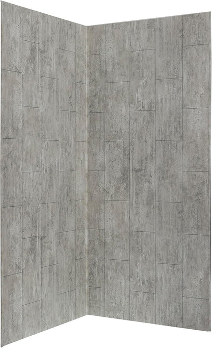 Palisade 78in x 36in x 36in Waterproof Vinyl Corner Shower Surround Kit with Accessories in Urban Coast