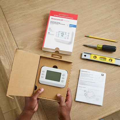 New! Honeywell Home Programmable Thermostat, Single-Stage, 1 Heat/1 Cool Compatibility, Flexible Schedule, X2P, White, RTH21B