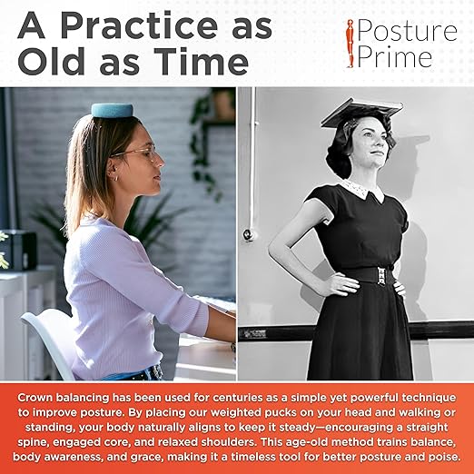 Vertex Weighted Cushion Forward Head Posture Corrector for Women Men - 3 Size Options Neck Workout Equipment Set - Head Neck Straightener Back Alignment for Home - No straps needed