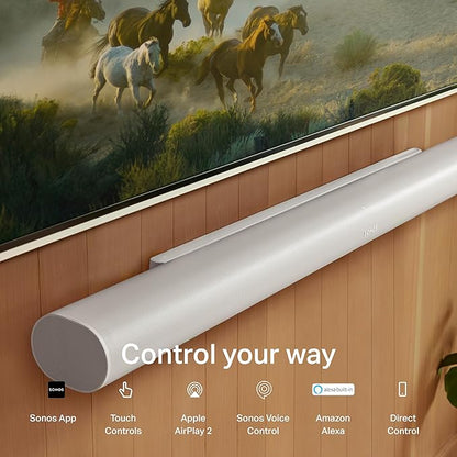 Sonos Arc Ultra Soundbar with Dolby Atmos and Voice Control - 9.1.4 Surround Sound for TV and Music - White